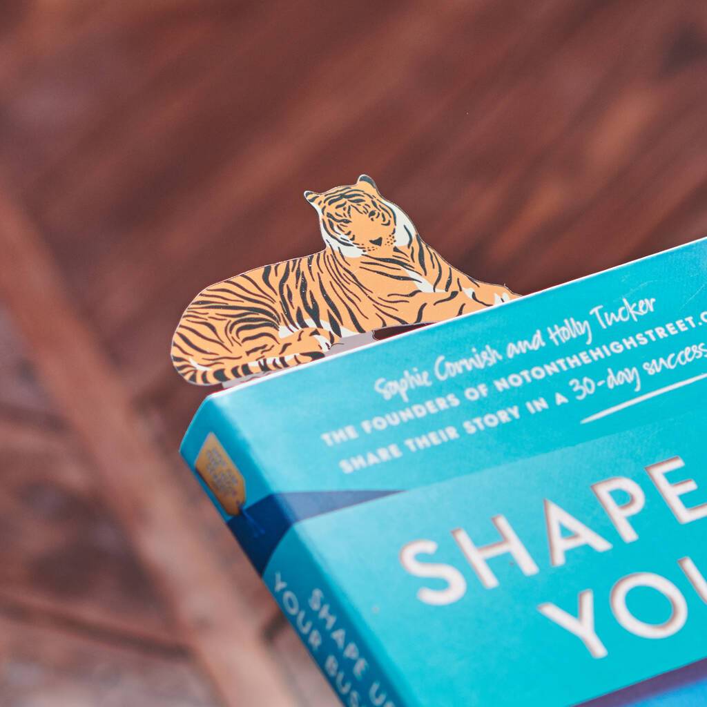 Oakdene Designs Home Decor Personalised Metal Tiger Bookmark