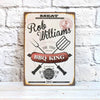 Oakdene Designs Home Decor Personalised Retro BBQ King Sign