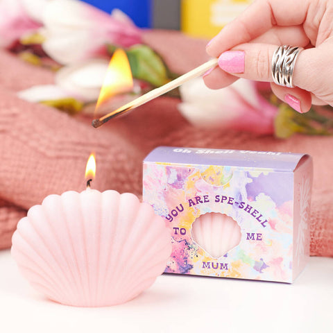 Oakdene Designs Home Decor Personalised 'Spe-Shell To Me' Shell Candle