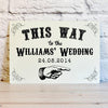 Oakdene Designs Home Decor Personalised This Way To The Wedding Sign