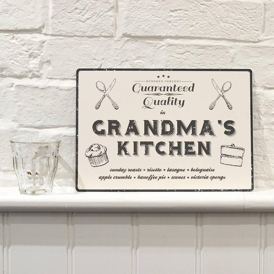 Oakdene Designs Home Decor Personalised Vintage Style Kitchen Sign