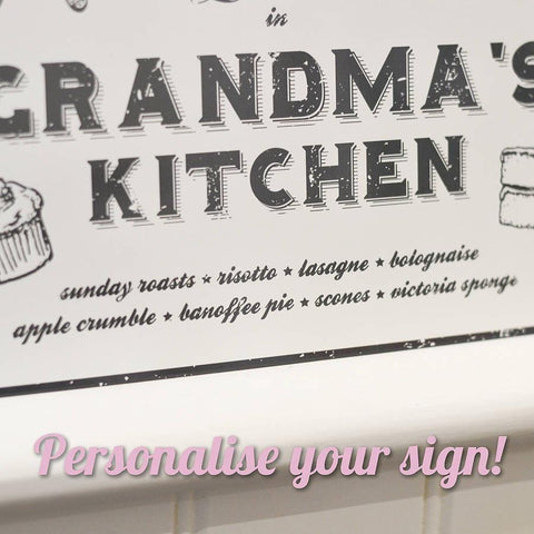 Personalised Vintage Style Kitchen Sign - Oakdene Designs - 3