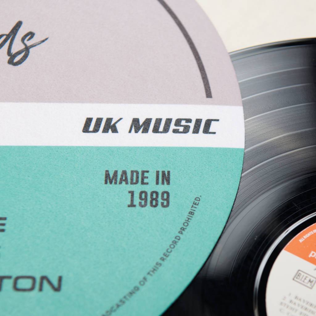 Oakdene Designs Home Decor Personalised Vinyl Record Slipmat