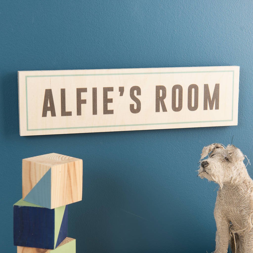 Oakdene Designs Home Decor Personalised Wooden Room Name Sign
