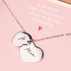 Oakdene Designs Jewellery Personalised Mother Daughter Heart Necklace
