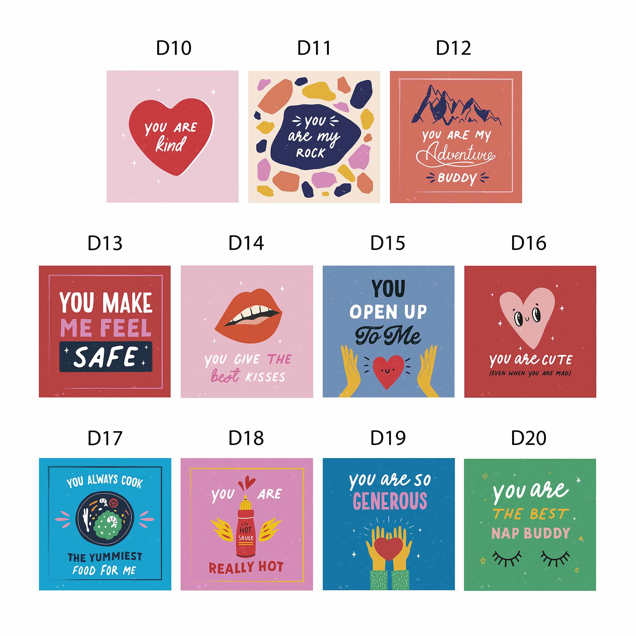 Oakdene Designs Keepsakes & Tokens Personalised Couples Reasons Why I Love You Mini Prints