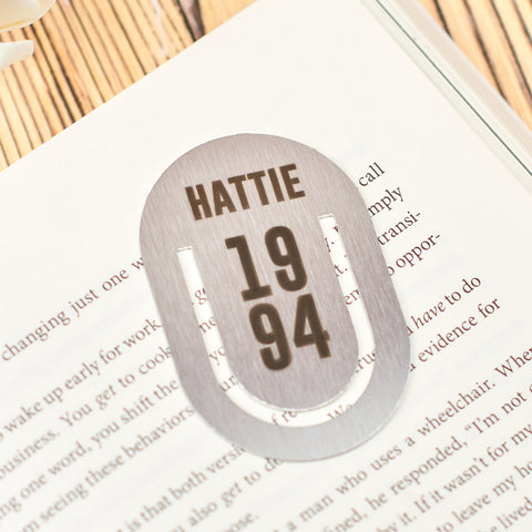 Oakdene Designs Keepsakes & Tokens Personalised Mini Metal Year Bookmark