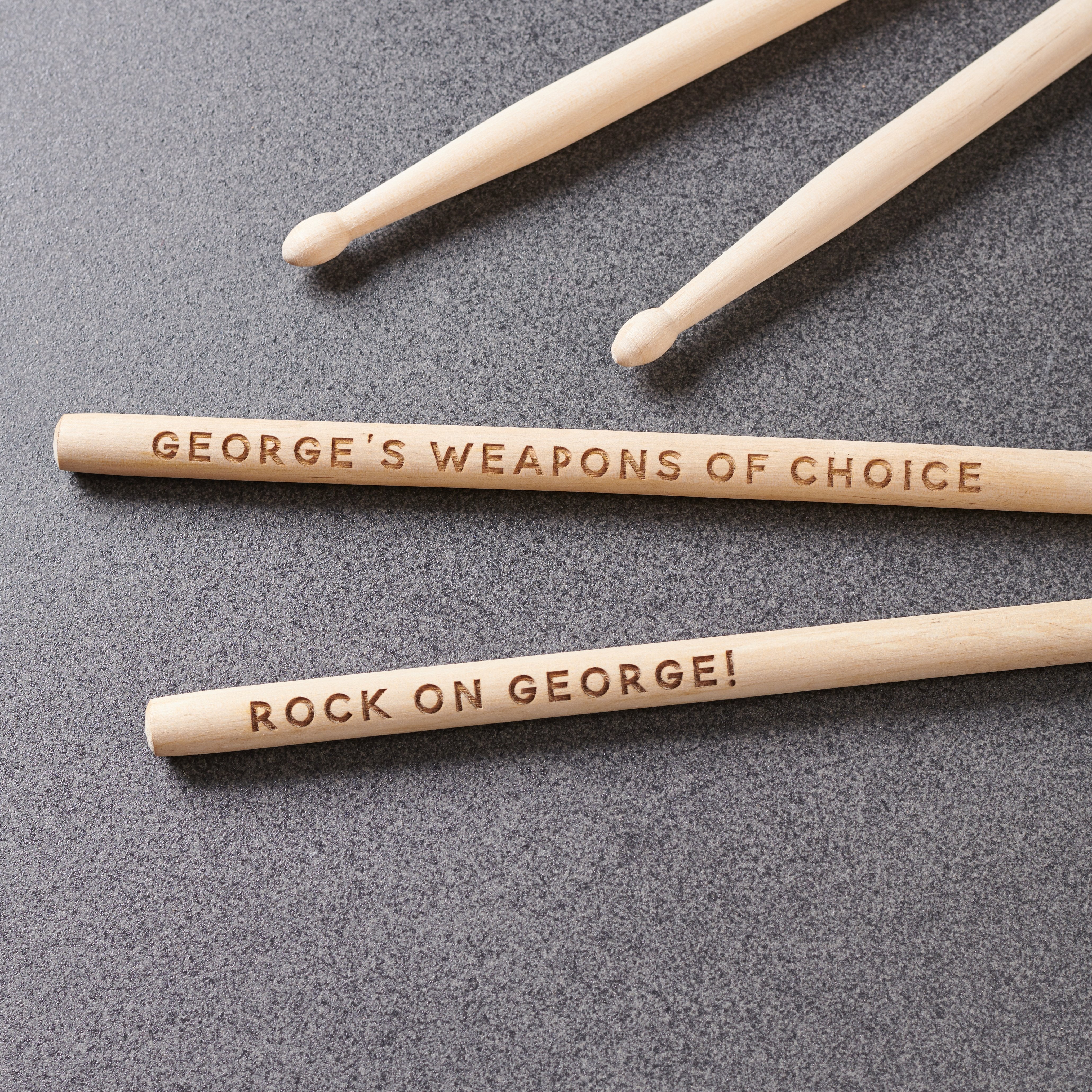 Oakdene Designs Keepsakes & Tokens Personalised Wooden Drum Sticks