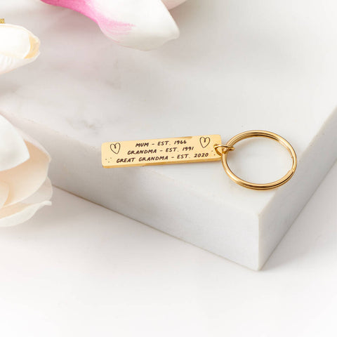 Oakdene Designs Keyrings Personalised Great Grandma Established Metal Keyring
