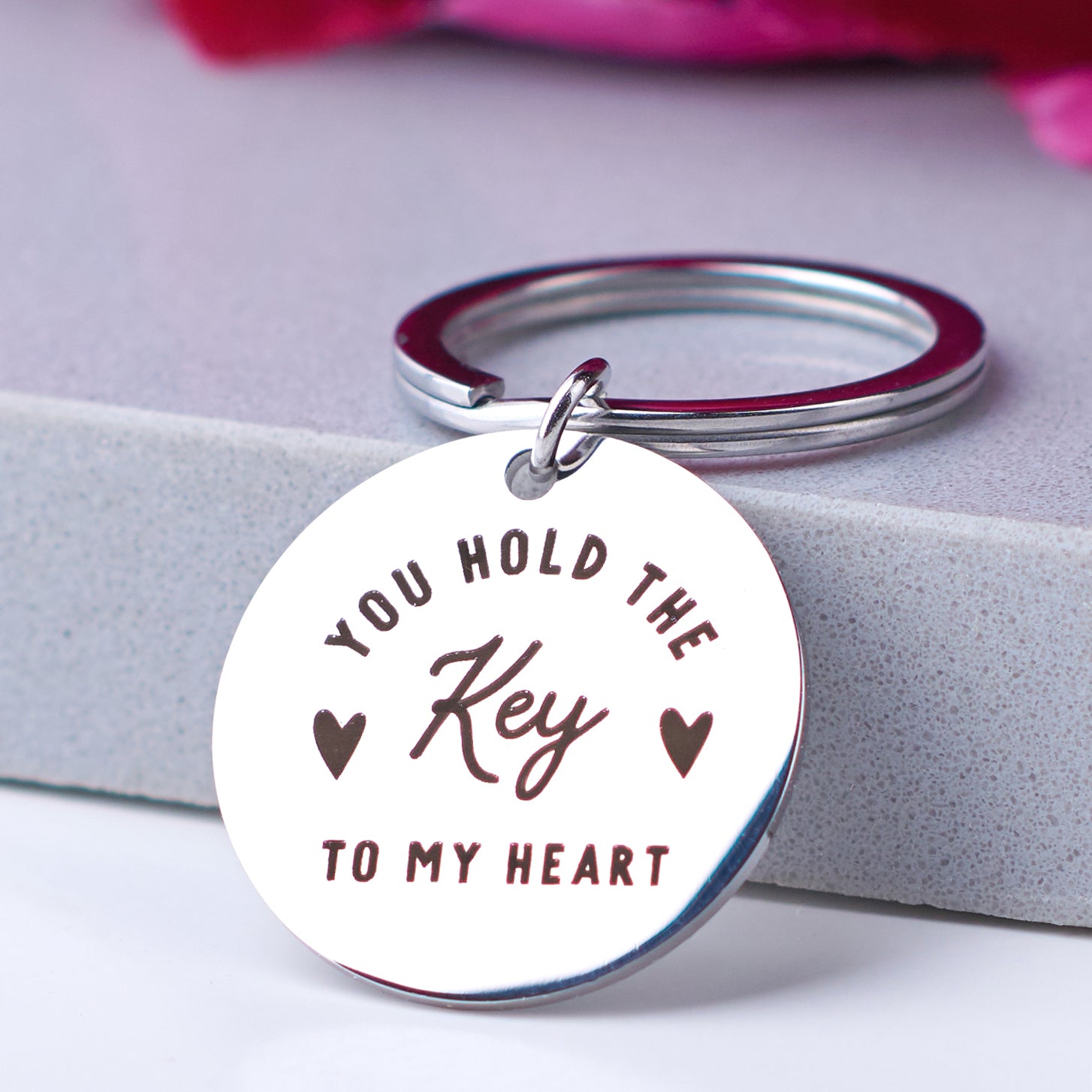 Oakdene Designs Keyrings Personalised Key To My Heart Keyring