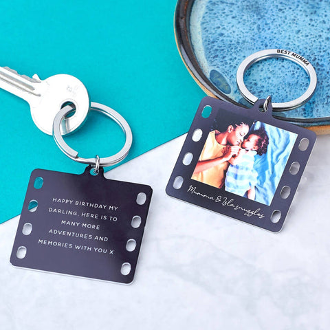 Oakdene Designs Keyrings Personalised Mini Photo Reel Metal Keyring