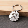 Oakdene Designs Keyrings Personalised Name And Year Metal Keyring