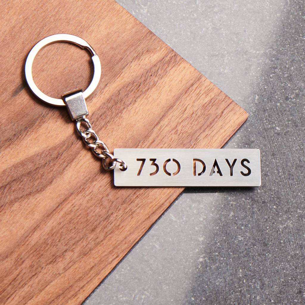 Oakdene Designs Keyrings Personalised Number Of Days Metal Keyring
