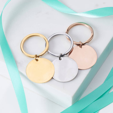 Oakdene Designs Keyrings Personalised Positive Metal Key Ring