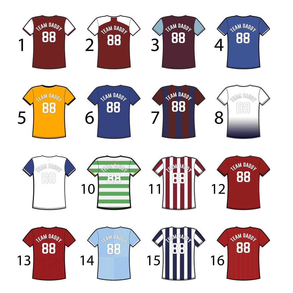 Oakdene Designs Keyrings Personalised Wooden Football Shirt Keyring