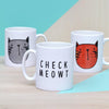 'Check Meowt' Ceramic Mug - Oakdene Designs - 1