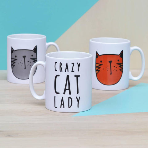 'Crazy Cat Lady' Ceramic Mug - Oakdene Designs - 1
