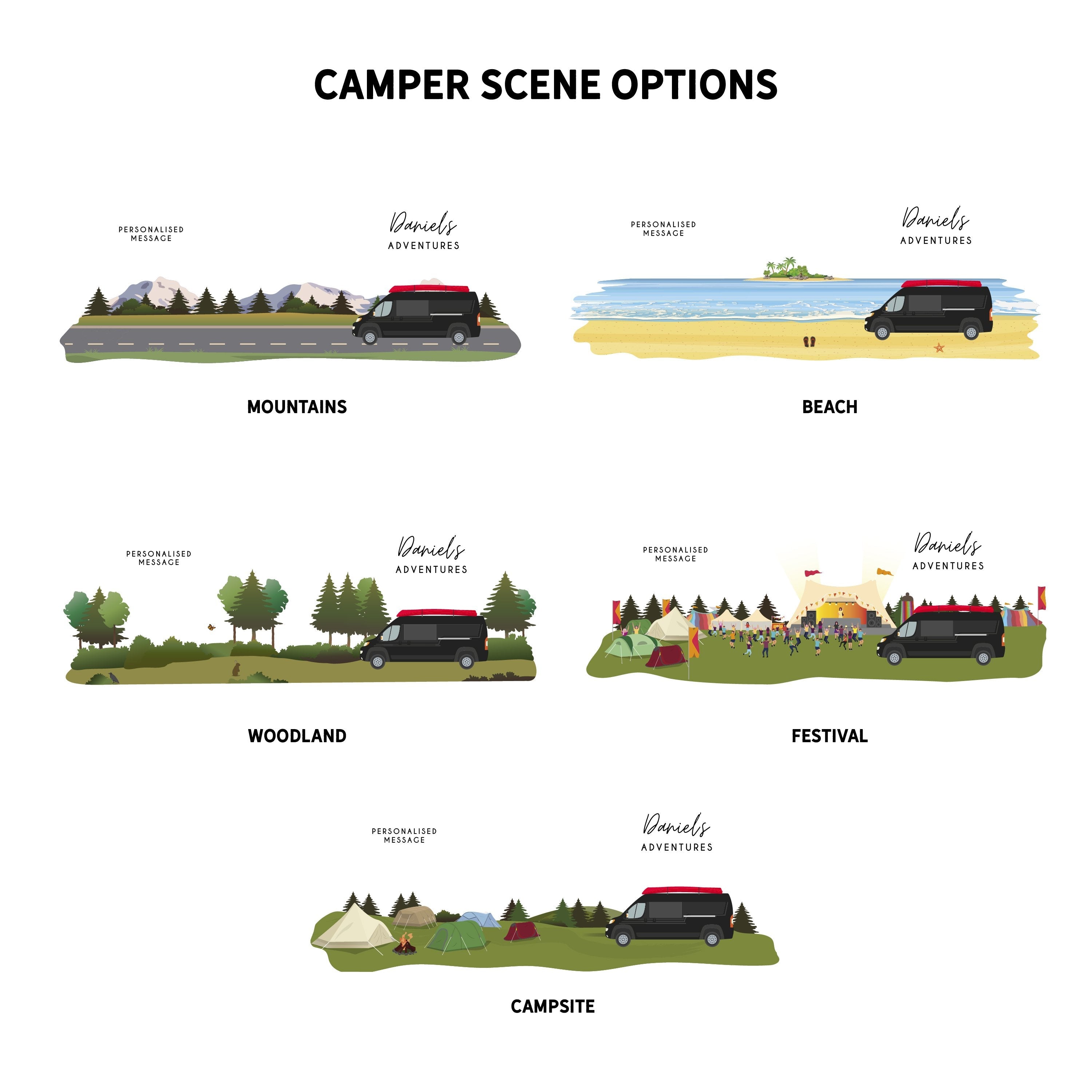 Oakdene Designs Mugs Personalised Camper Van Mug