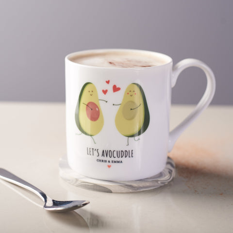 Oakdene Designs Mugs Personalised Couples Avocado Bone China Mug