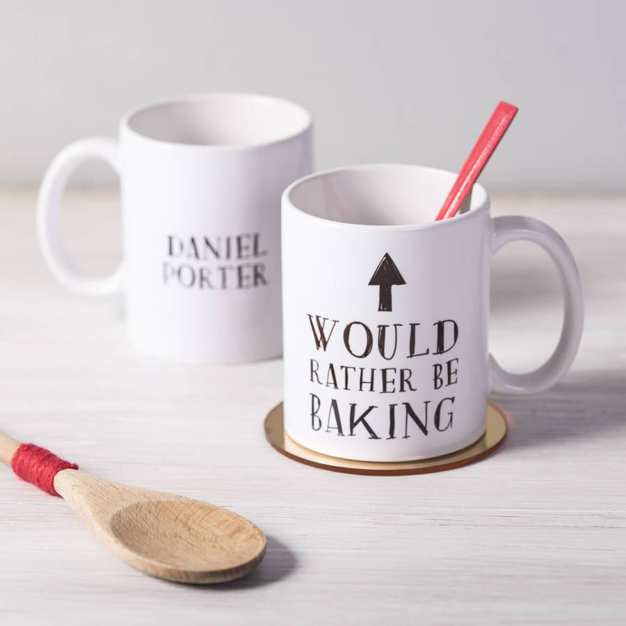 Oakdene Designs Mugs Personalised 'Would Rather Be' Ceramic Mug