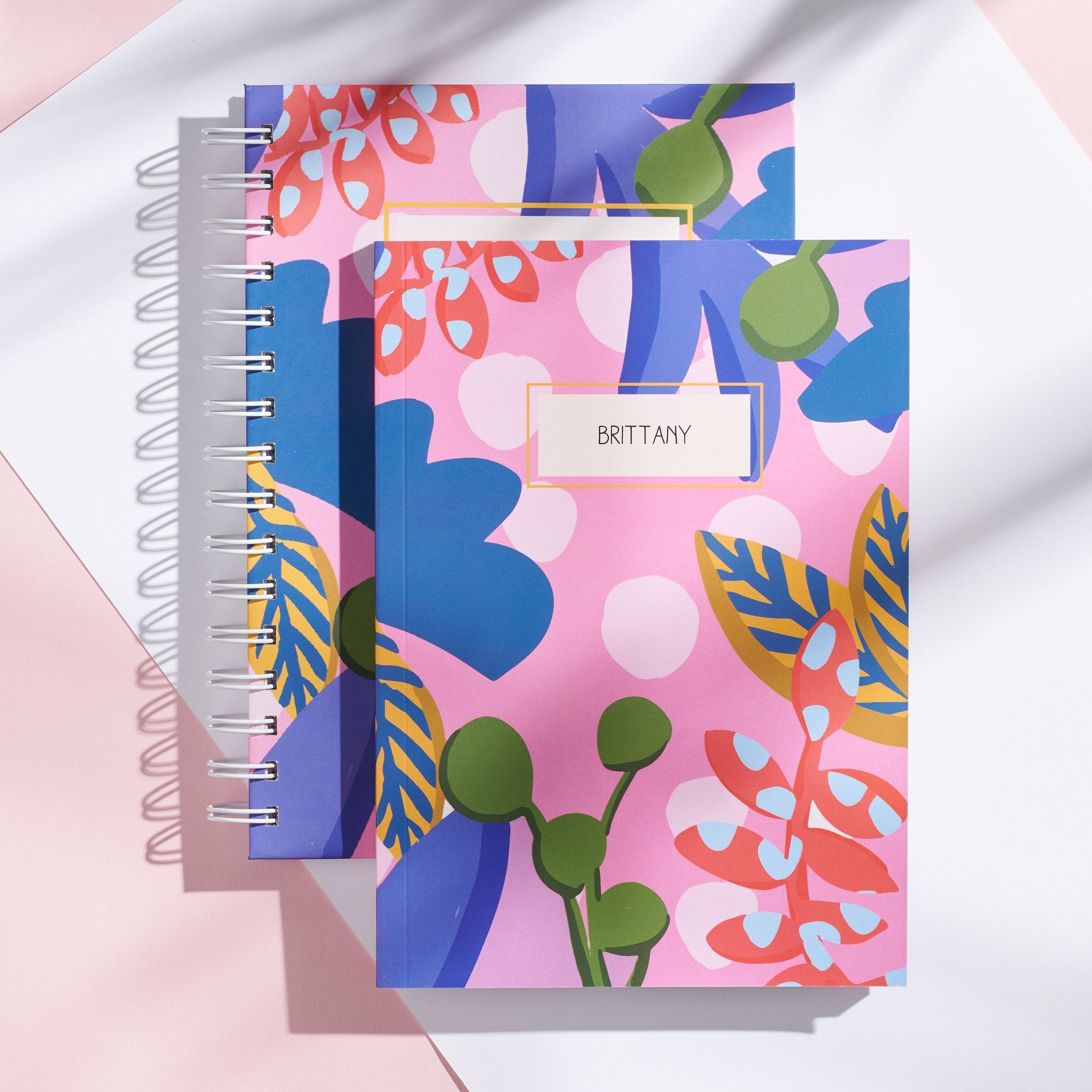 Oakdene Designs Notebooks Personalised Abstract Floral Notebook