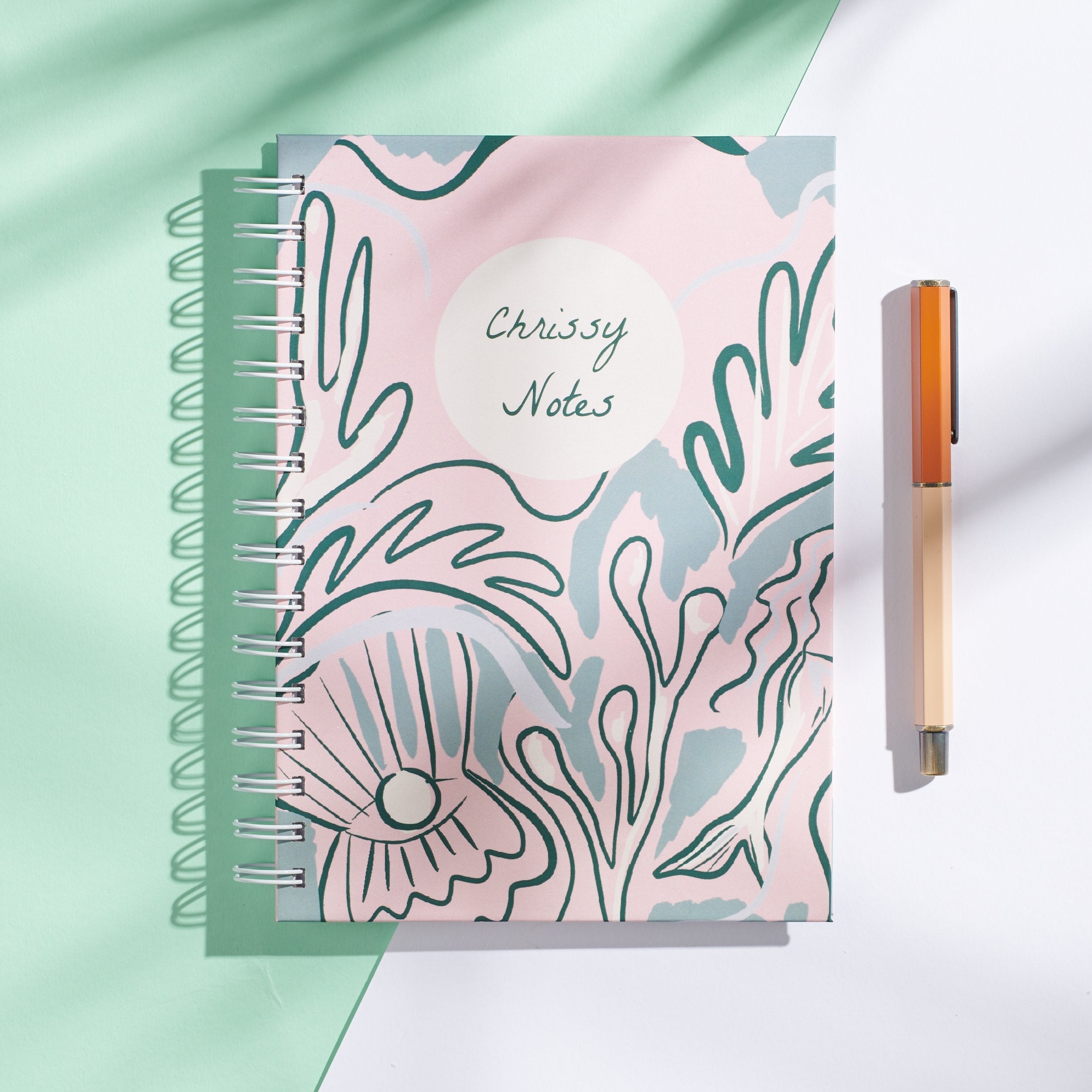 Oakdene Designs Notebooks Personalised Abstract Mermaid Notebook