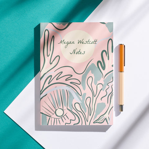 Oakdene Designs Notebooks Personalised Abstract Mermaid Notebook