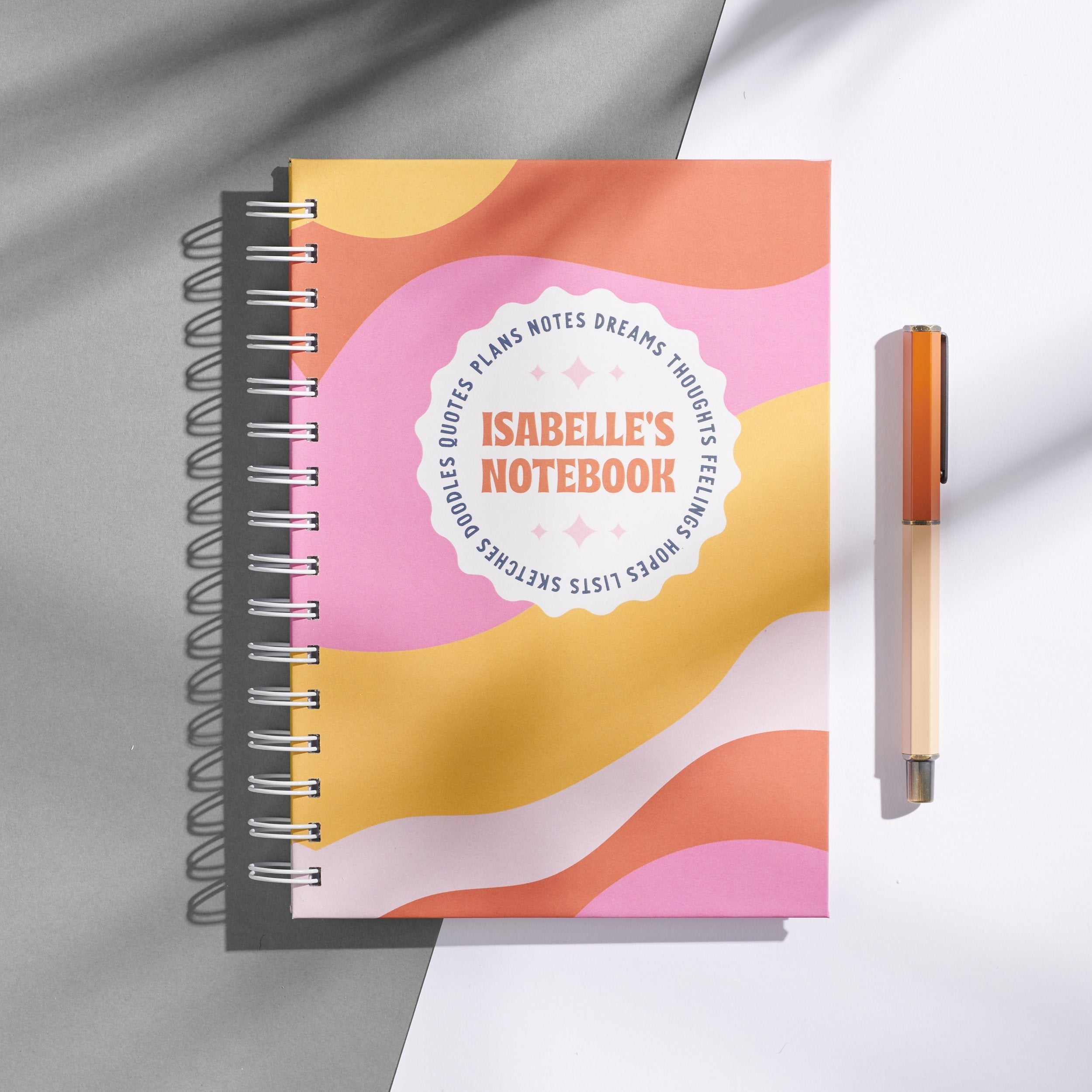 Personalised Colourful Notebook | oakdenedesigns.com – Oakdene Designs
