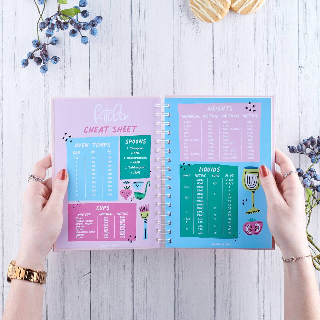 Oakdene Designs Notebooks Personalised Cooking Recipe Book