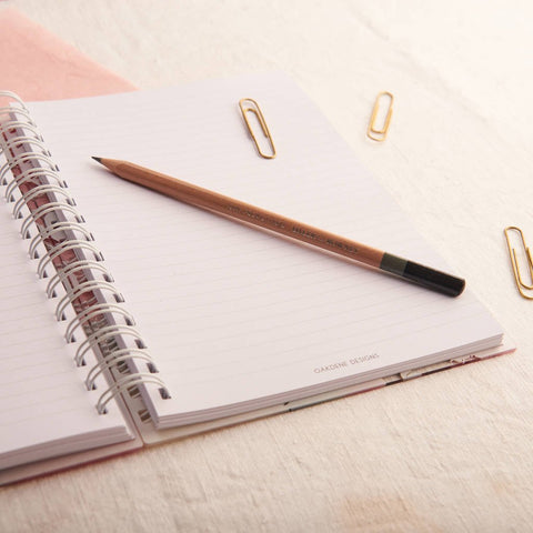 Oakdene Designs Notebooks Personalised Floral Gold Wedding Notebook Planner