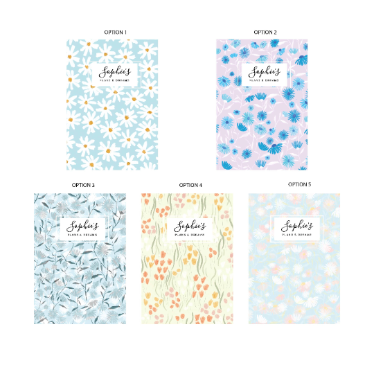 Oakdene Designs Notebooks Personalised Floral Notebook