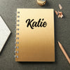 Oakdene Designs Notebooks Personalised Gold Metal Name Pocket Notebook