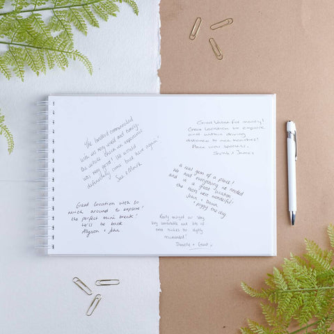 Oakdene Designs Notebooks Personalised Holiday Home Guest Book