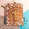 Oakdene Designs Notebooks Personalised 'Ideas And Dreams' Gold Walnut Notebook