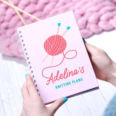 Oakdene Designs Notebooks Personalised Knitting Planner Notebook