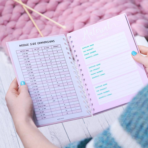 Oakdene Designs Notebooks Personalised Knitting Planner Notebook