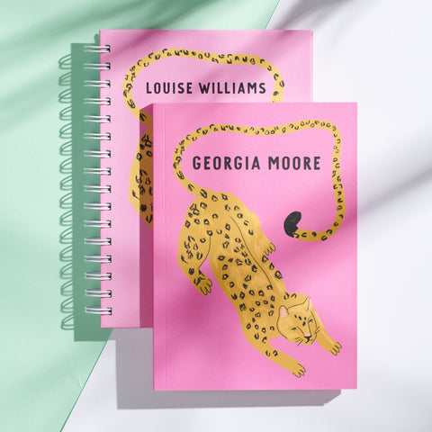 Oakdene Designs Notebooks Personalised Leopard Notebook