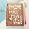 Oakdene Designs Notebooks Personalised Loves Walnut Notebook