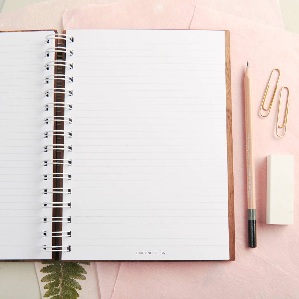 Oakdene Designs Notebooks Personalised Loves Walnut Notebook