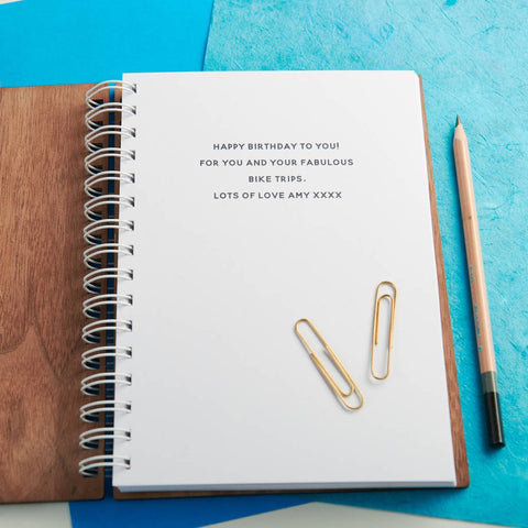 Oakdene Designs Notebooks Personalised 'Magical Bike' Walnut Notebook