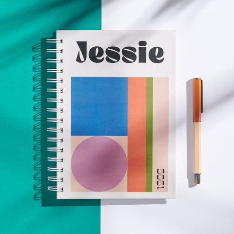 Oakdene Designs Notebooks Personalised Minimalist Abstract Notebook