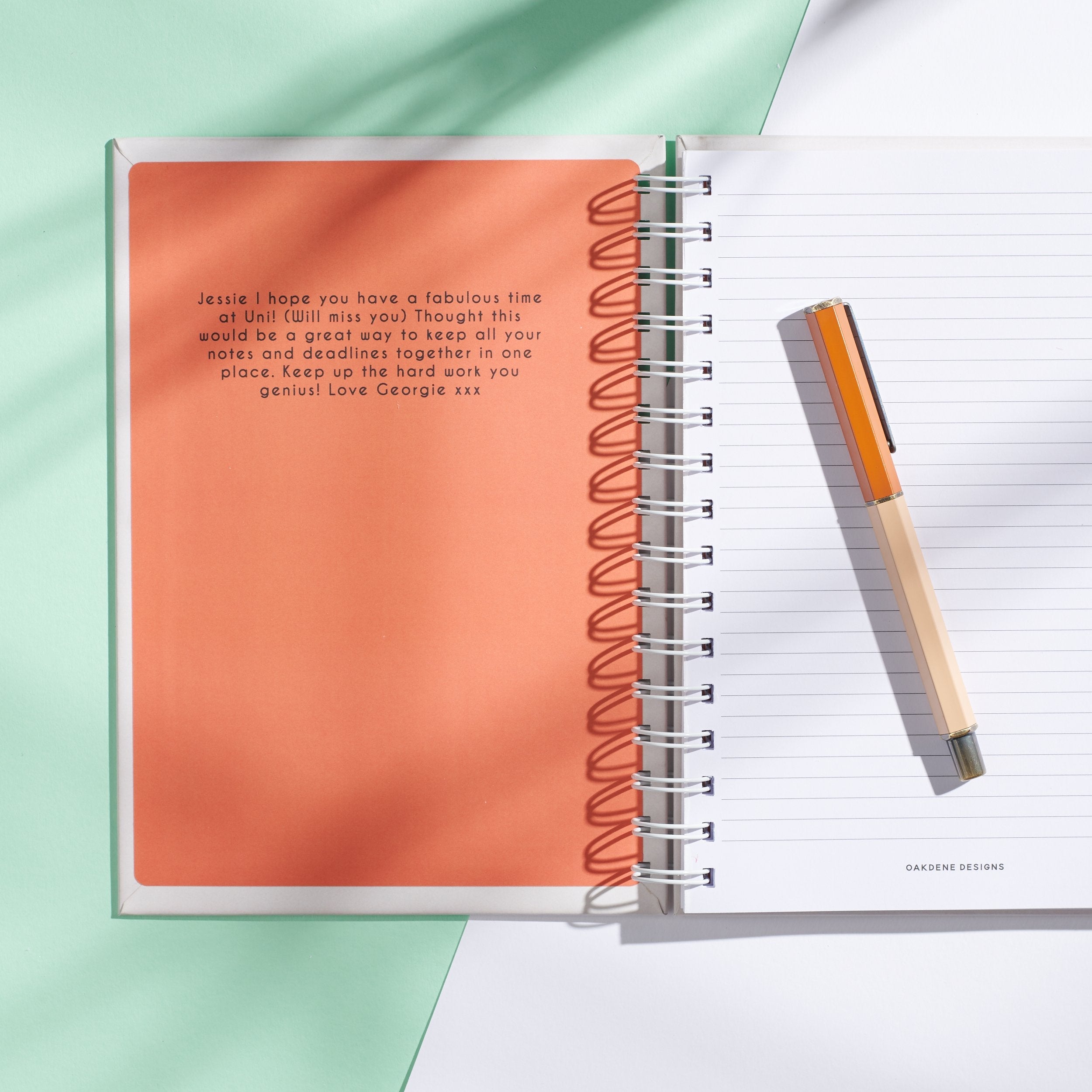 Oakdene Designs Notebooks Personalised Minimalist Hopes And Dreams Notebook