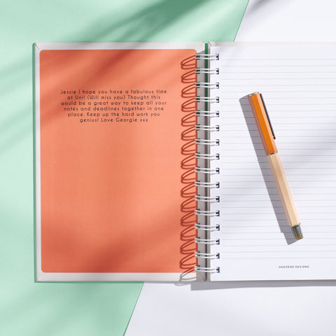 Oakdene Designs Notebooks Personalised Minimalist Hopes And Dreams Notebook
