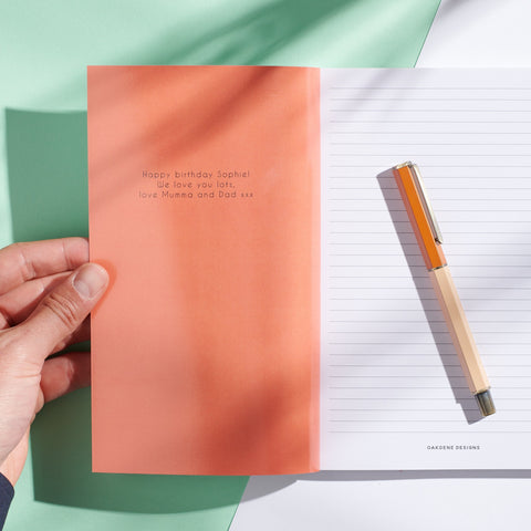Oakdene Designs Notebooks Personalised Minimalist Hopes And Dreams Notebook