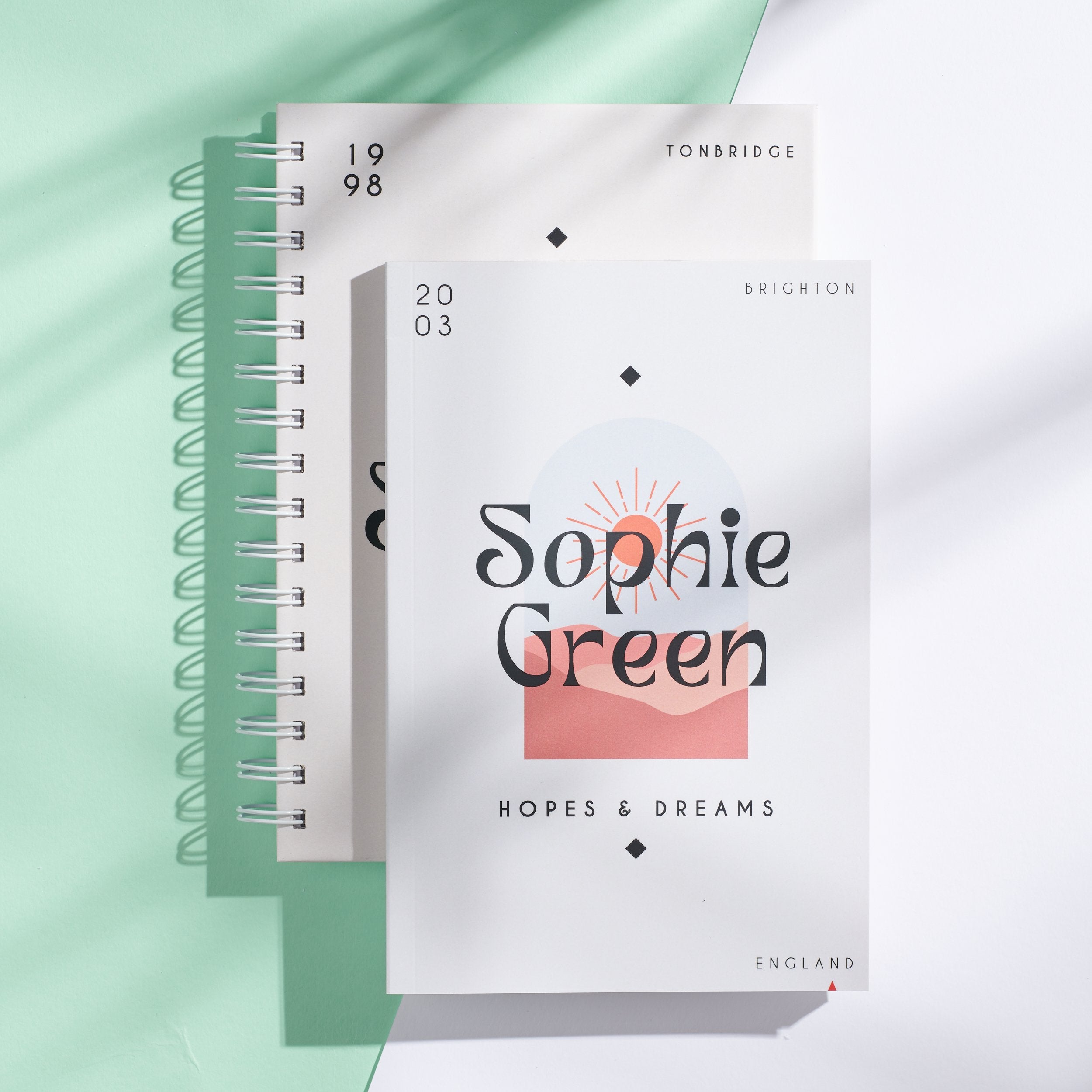 Oakdene Designs Notebooks Personalised Minimalist Hopes And Dreams Notebook