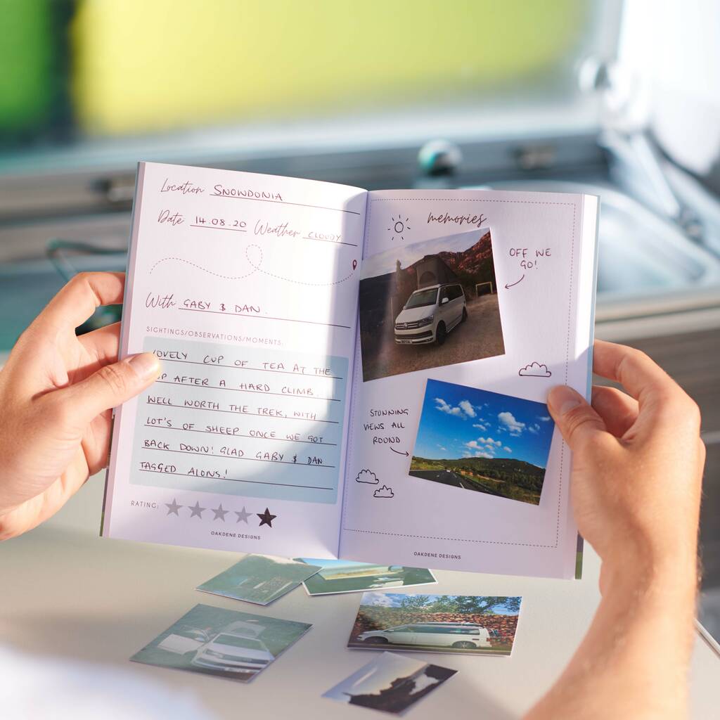 Personalised Motorhome Travel Journal Notebook