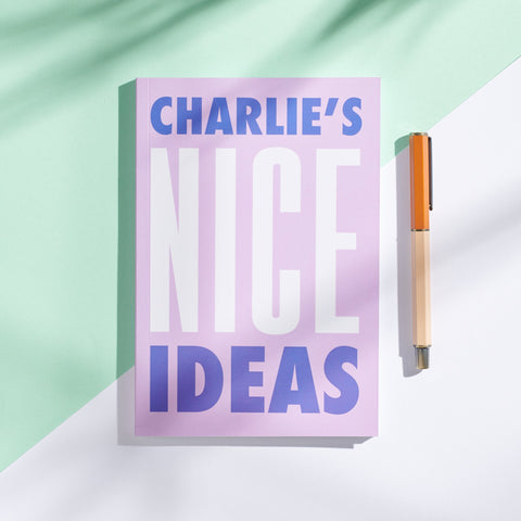 Oakdene Designs notebooks Personalised Nice Ideas Notebook