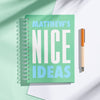 Oakdene Designs notebooks Personalised Nice Ideas Notebook