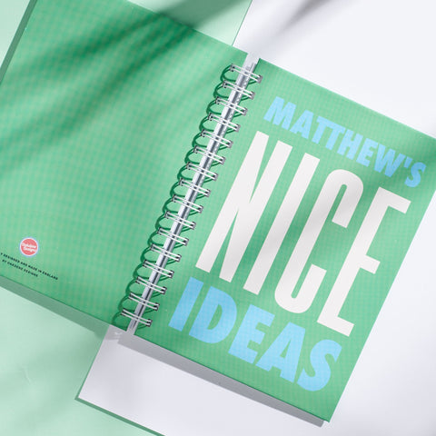 Oakdene Designs notebooks Personalised Nice Ideas Notebook