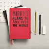 Personalised Plans To Take Over The World Notebook - Oakdene Designs - 1